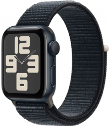 Apple Watch SE GPS 40mm Midnight Aluminium Case with Midnight Sport Loop (MRE03SA/A)