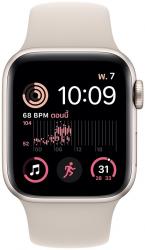 Apple Watch SE GPS + Cellular 40mm Starlight Aluminium Case with Starlight Sport Band (MRFX3SA/A)