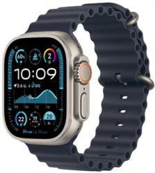 Apple Watch Ultra 2 GPS + Cellular 49mm Natural Titanium Case with Navy Ocean Band (MX4D3TH/A)