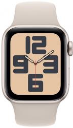 Apple Watch SE GPS 40mm Starlight Aluminium Case with Starlight Sport Band (MR9V3SA/A)