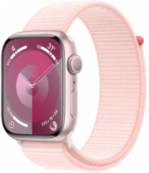 Apple Watch Series 9 GPS 41mm Pink Aluminium Case with Light Pink Sport Loop (MR953SA/A)