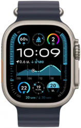 Apple Watch Ultra 2 GPS + Cellular 49mm Natural Titanium Case with Navy Ocean Band (MX4D3TH/A)