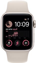 Apple Watch SE GPS + Cellular 44mm Starlight Aluminium Case with Starlight Sport Band (MRGX3SA/A)