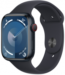 Apple Watch Series 9 GPS + Cellular 45mm Midnight Aluminium Case with Midnight (MRMC3SA/A)