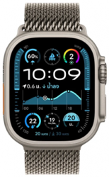 Apple Watch Ultra 2 GPS + Cellular 49mm Natural Titanium Case with Milanese Loop - L (MX5T3TH/A)