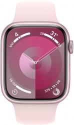 Apple Watch Series 9 GPS + Cellular 45mm Pink Aluminium Case with Light Pink Sport Band (MRMK3SA/A)