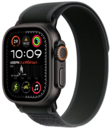 Apple Watch Ultra 2 GPS + Cellular 49mm Black Titanium Case with Black Trail Loop - S/M (MX4U3TH/A)