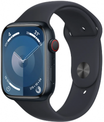 Apple Watch Series 9 GPS + Cellular 45mm Midnight Aluminium Case with Midnight (MRMD3SA/A)