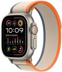 Apple Watch Ultra 2 GPS + Cellular 49mm Titanium Case with Orange Beige Trail Loop - M/L (MRF23TH/A)