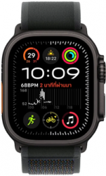 Apple Watch Ultra 2 GPS + Cellular 49mm Black Titanium Case with Black Trail Loop - S/M (MX4U3TH/A)