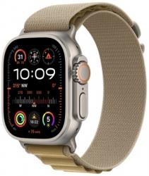 Apple Watch Ultra 2 GPS + Cellular 49mm Natural Titanium Case with Tan Alpine Loop (MX4E3TH/A)
