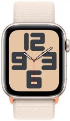 Apple Watch SE GPS + Cellular 44mm Starlight Aluminium Case with Starlight Sport Loop (MRH23SA/A)