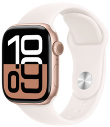 Apple Watch Series 10 GPS + Cellular 46mm Rose Gold Aluminium Case with Light Blush (MWY63SA/A)