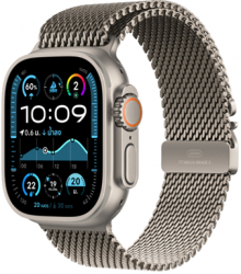 Apple Watch Ultra 2 GPS + Cellular 49mm Natural Titanium Case with Milanese Loop - S (MX4M3TH/A)