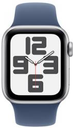 Apple Watch SE GPS 40mm Silver Aluminium Case with Denim Sport Band (MXEC3SA/A)