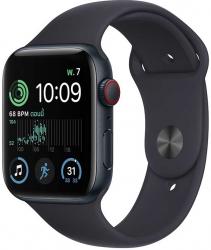 Apple Watch SE GPS + Cellular 44mm Midnight Aluminium Case with Midnight Sport Band (MRH83SA/A)