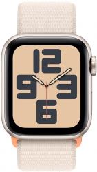 Apple Watch SE GPS + Cellular 40mm Starlight Aluminium Case with Starlight Sport Loop (MRG43SA/A)