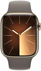 Apple Watch Series 9 GPS + Cellular 45mm Gold Stainless Steel Case with Clay Sport Band (MRMT3SA/A)