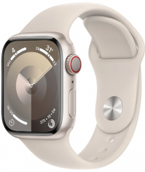 Apple Watch Series 9 GPS + Cellular 41mm Starlight Aluminium Case with Starlight (MRHP3SA/A)