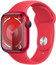 Apple Watch Series 9 GPS 41mm RED Aluminium Case with RED Sport Band (MRXH3SA/A)