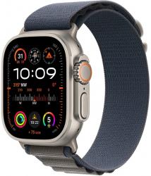 Apple Watch Ultra 2 GPS + Cellular 49mm Titanium Case with Blue Alpine Loop - Large (MREQ3TH/A)