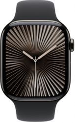 Apple Watch Series 10 GPS + Cellular 46mm Slate Titanium Case with Black Sport Band (MWYD3SA/A)