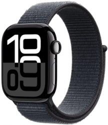 Apple Watch Series 10 GPS 42mm Jet Black Aluminium Case with Ink Sport Loop (MWWG3SA/A)