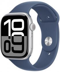 Apple Watch Series 10 GPS 46mm Silver Aluminium Case with Denim Sport Band (MWWM3SA/A)