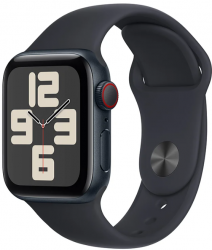 Apple Watch SE GPS + Cellular 40mm Midnight Aluminium Case with Midnight Sport Band (MRGA3SA/A)