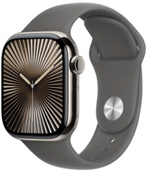 Apple Watch Series 10 GPS + Cellular 42mm Natural Titanium Case with Stone Grey (MWXD3SA/A)