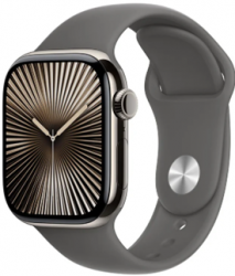 Apple Watch Series 10 GPS + Cellular 42mm Natural Titanium Case with Stone Grey (MWXE3SA/A)