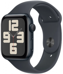 Apple Watch SE GPS 44mm Midnight Aluminium Case with Midnight Sport Band (MXEK3SA/A)