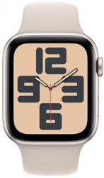 Apple Watch SE GPS + Cellular 44mm Starlight Aluminium Case with Starlight Sport Band (MXGU3SA/A)