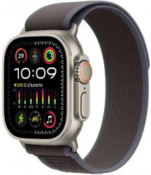 Apple Watch Ultra 2 GPS + Cellular 49mm Titanium Case with Blue Black Trail Loop - S/M (MRF53TH/A)