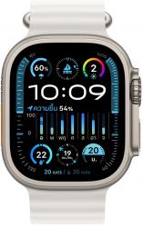 Apple Watch Ultra 2 GPS + Cellular 49mm Titanium Case with White Ocean Band (MREJ3TH/A)