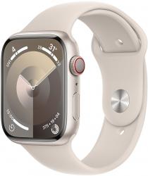 Apple Watch Series 9 GPS Cellular 45mm Starlight Aluminium Case with Starlight Sport Band(MRM93SA/A)