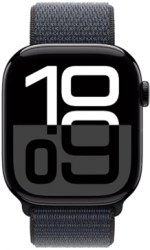 Apple Watch Series 10 GPS 46mm Jet Black Aluminium Case with Ink Sport Loop (MWWR3SA/A)