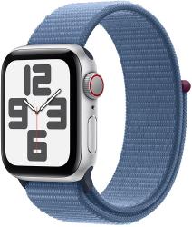 Apple Watch SE GPS + Cellular 40mm Silver Aluminium Case with Winter Blue Sport Loop (MRGQ3SA/A)