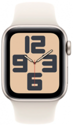 Apple Watch SE GPS + Cellular 40mm Starlight Aluminium Case with Starlight Sport Band (MXGJ3SA/A)