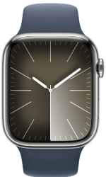 Apple Watch Series 9 GPS + Cellular 45mm Silver Stainless Steel Case with Storm Blue (MRMN3SA/A)