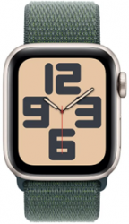 Apple Watch SE GPS 40mm Starlight Aluminium Case with Lake Green Sport Loop (MXEH3SA/A)