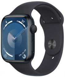Apple Watch Series 9 GPS 41mm Midnight Aluminium Case with Midnight Sport Band (MR8X3SA/A)