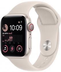 Apple Watch SE GPS + Cellular 40mm Starlight Aluminium Case with Starlight Sport Band (MRFX3SA/A)