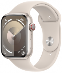 Apple Watch Series 9 GPS + Cellular 45mm Starlight Aluminium Case with Starlight (MRM83SA/A)