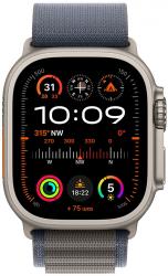 Apple Watch Ultra 2 GPS + Cellular 49mm Titanium Case with Blue Alpine Loop - Small (MREK3TH/A)