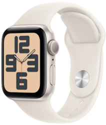 Apple Watch SE GPS 40mm Starlight Aluminium Case with Starlight Sport Band (MXEF3SA/A)