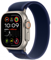 Apple Watch Ultra 2 GPS + Cellular 49mm Natural Titanium Case with Blue Trail Loop (MX4L3TH/A)