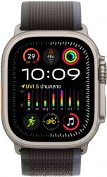 Apple Watch Ultra 2 GPS + Cellular 49mm Titanium Case with Blue Black Trail Loop - M/L (MRF63TH/A)
