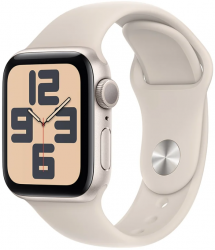 Apple Watch SE GPS 40mm Starlight Aluminium Case with Starlight Sport Band (MR9V3SA/A)