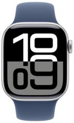 Apple Watch Series 10 GPS 42mm Silver Aluminium Case with Denim Sport Band (MWWA3SA/A)